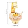 uxcell Guitar Input Jack, 1/4" Stereo Jack Mono Panel Mount Socket (Gold) for Guitars, Bass, Speakers, and Footswitches
