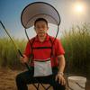 Foldable Fishing Umbrella Hat Large Backpack Sunshade Board Sunhat Sun Shade Caps Outdoor