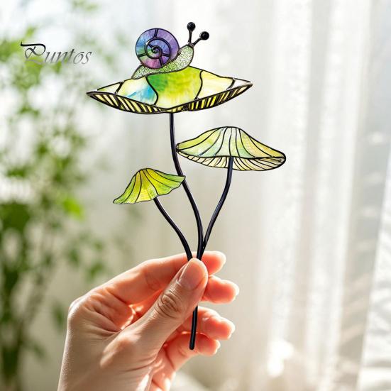 Colorful Yard Stakes Planter Insert Stake, Double-Sided, Flower Pot Decor Metal Art Ornaments Insect Animal Stake for Plant Pots Bed Decoration