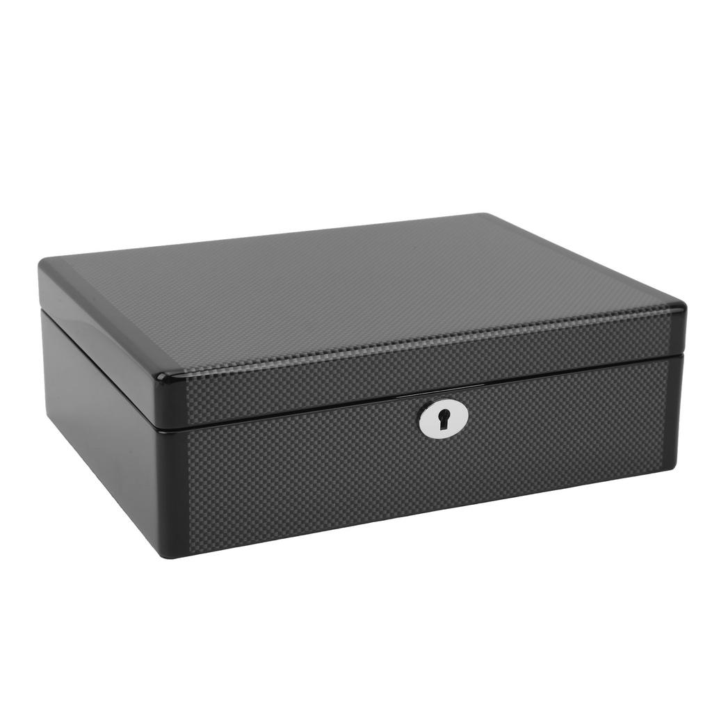 Часовой футляр черного цвета с 8 отделениями, запирающейся бархатной подкладкой, универсальный органайзер для часов