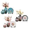 3Pcs Ceramic Vases Stylish Ornaments Wedding Decorations Lightweight Flower Arrangement Display for Bedroom Cabinet Balcony
