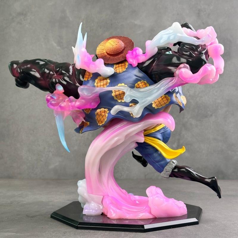 New Anime Periphery Solon Five Levels Nica Four Levels Bouncing Man Luffy Handmade Desktop Ornament Male Gift Toy