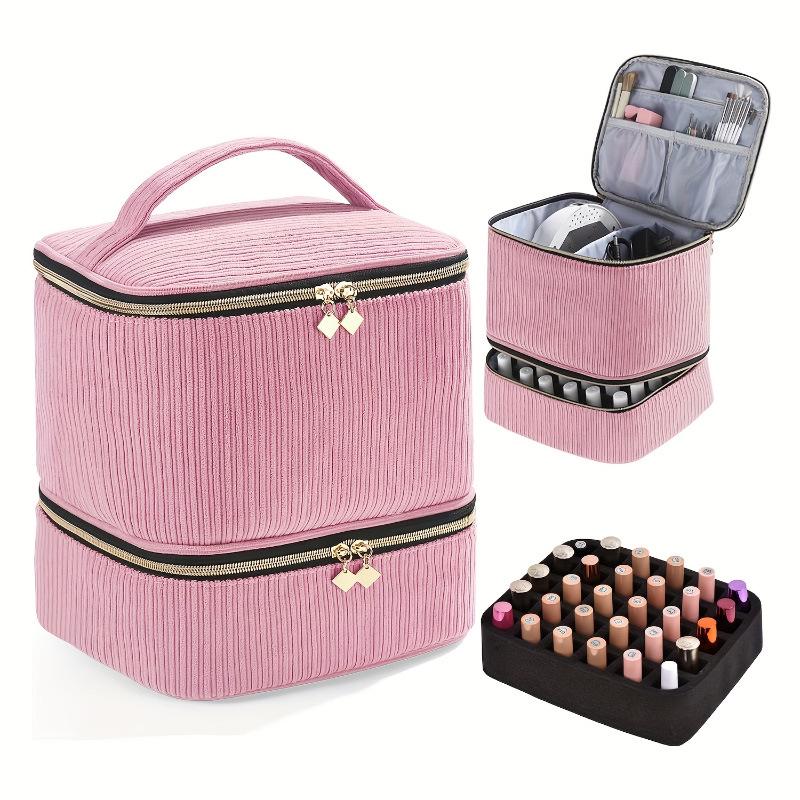 Double-Layer Large-Capacity Makeup & Essential Oil Storage Bag