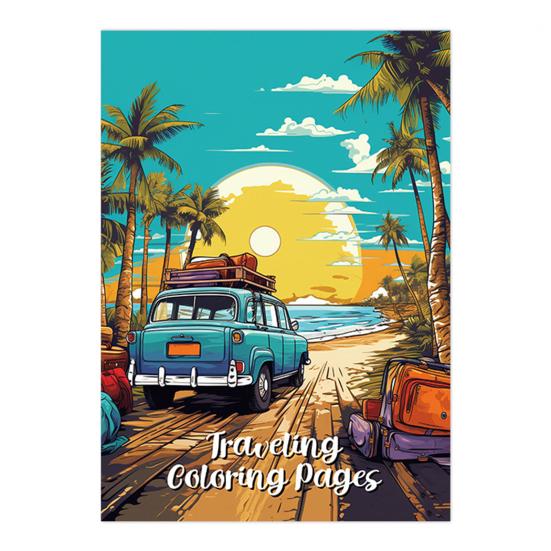 Anime Characters Coloring Book for Adults Teens Skull Woman Coloring Book DIY Stress Relief Art Book