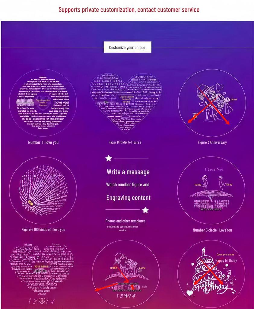 Summer Cross Inlaid Diamond Letter Necklace for Women - Custom Picture Projection Jewelry Accessory