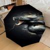 Black Snake Artwork Automatic Opening/Closing Umbrella - Portable Folding Design with 8-Bone Iron Frame, Perfect for Outdoor Use, Festive Gi