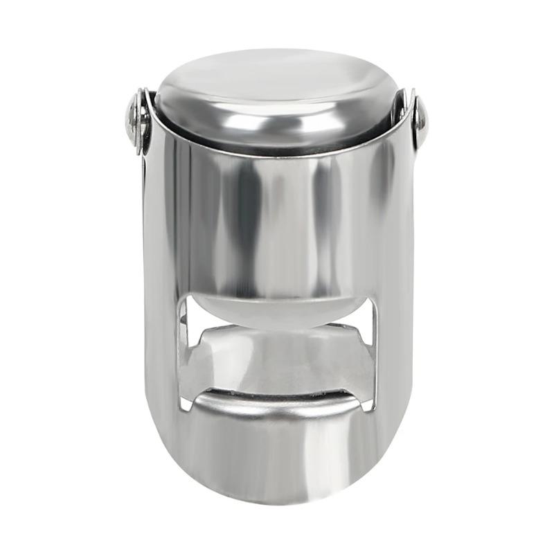 1PC Champagne Stopper Stainless Steel Champagne Bottle Sealer Sparkling Wine Bottle Plug Sealer Leak-Proof Bubble