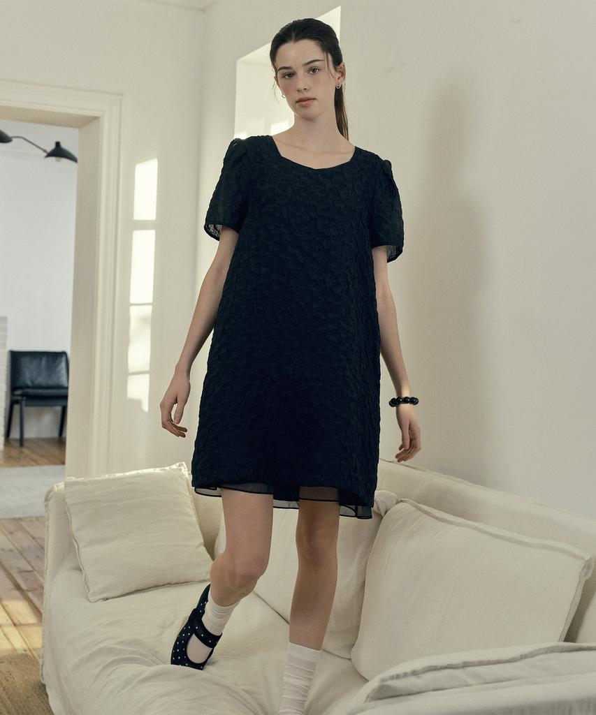 Jucy Judy Volume Sleeve Jacquard Dress J1Op321G