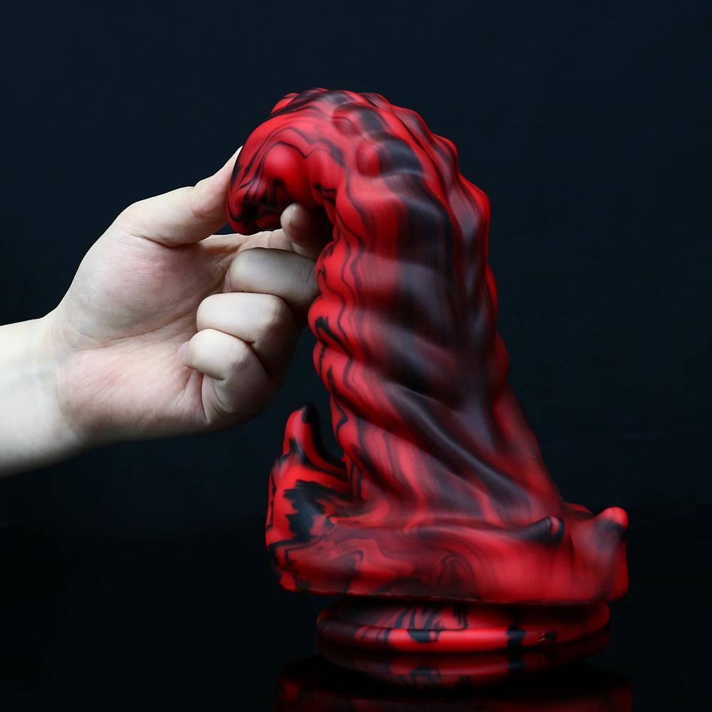 Силиконовый жидкий силиконовый пенис в форме смешанного цвета, имитация пениса в виде животного, секс-игрушки для взрослых, анальная пробка для мастурбации на заднем дворе