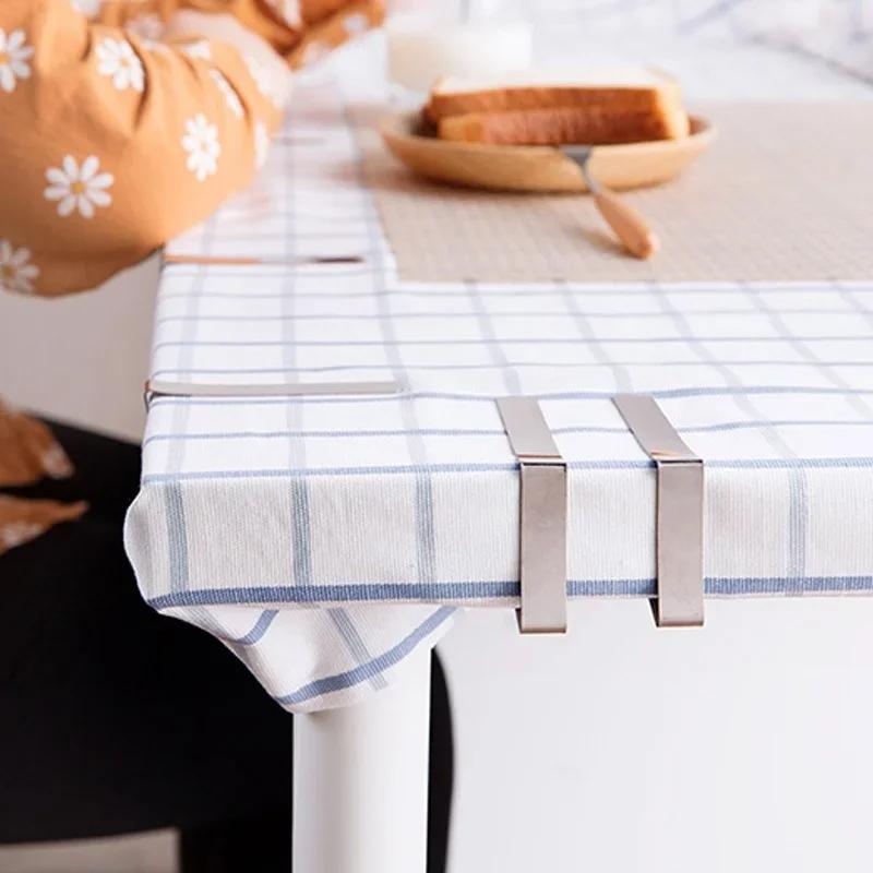 New 6 Pcs/Set Tablecloth Clip Stainless Steel Adjustable Table Cover Holder For Home Wedding Party Picnic Clamp Tools