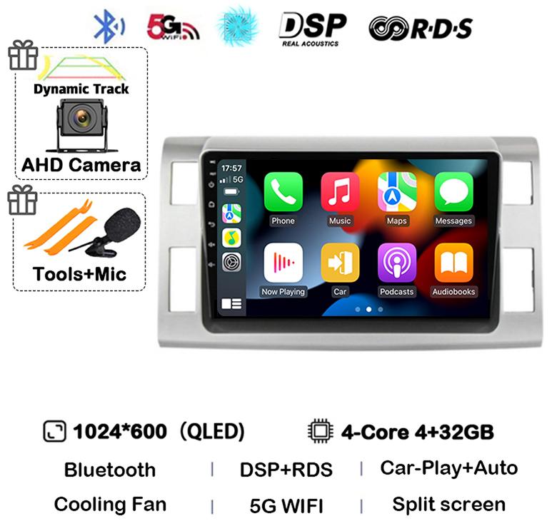Android 14 Auto Carplay автомобильное радио для Toyota Previa 3 III XR50 Estima 2006-2019 Мультимедиа Navi GPS плеер стерео головное устройство DSP