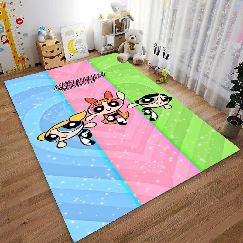 Colorful Cartoon Characters Carpet with Sparkling Background Design Suitable for use as an anti-slip for living room bedroom sofas