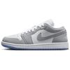 Air Jordan 1 Slip Resistant Abrasion Resistant Low Top Vintage Basketball Shoes Unisex White Gray Jordan DC0774-105-2024