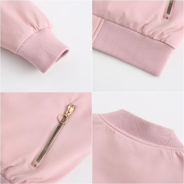 Женская модная куртка-бомбер, повседневное хлопковое пальто со стойкой, приталенного силуэта, с длинными рукавами, теплая верхняя одежда, женские мотоциклетные базовые пальто