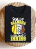 2026 Senior Grandma Softball T-Shirt Funny Grandma Gift with Senior Grandma Softball Design Loose Fit Round Neck Casual