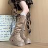 Two Wear Thick-soled Boots, Women's 2025 Autumn New Models, But Knee Suede Boots, Thin Stacking Boots, Tall Knight Boots