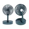 Выдвижной складной настольный вентилятор с зарядкой через USB, регулируемый на три уровня портативный вентилятор с регулировкой угла наклона на 180°