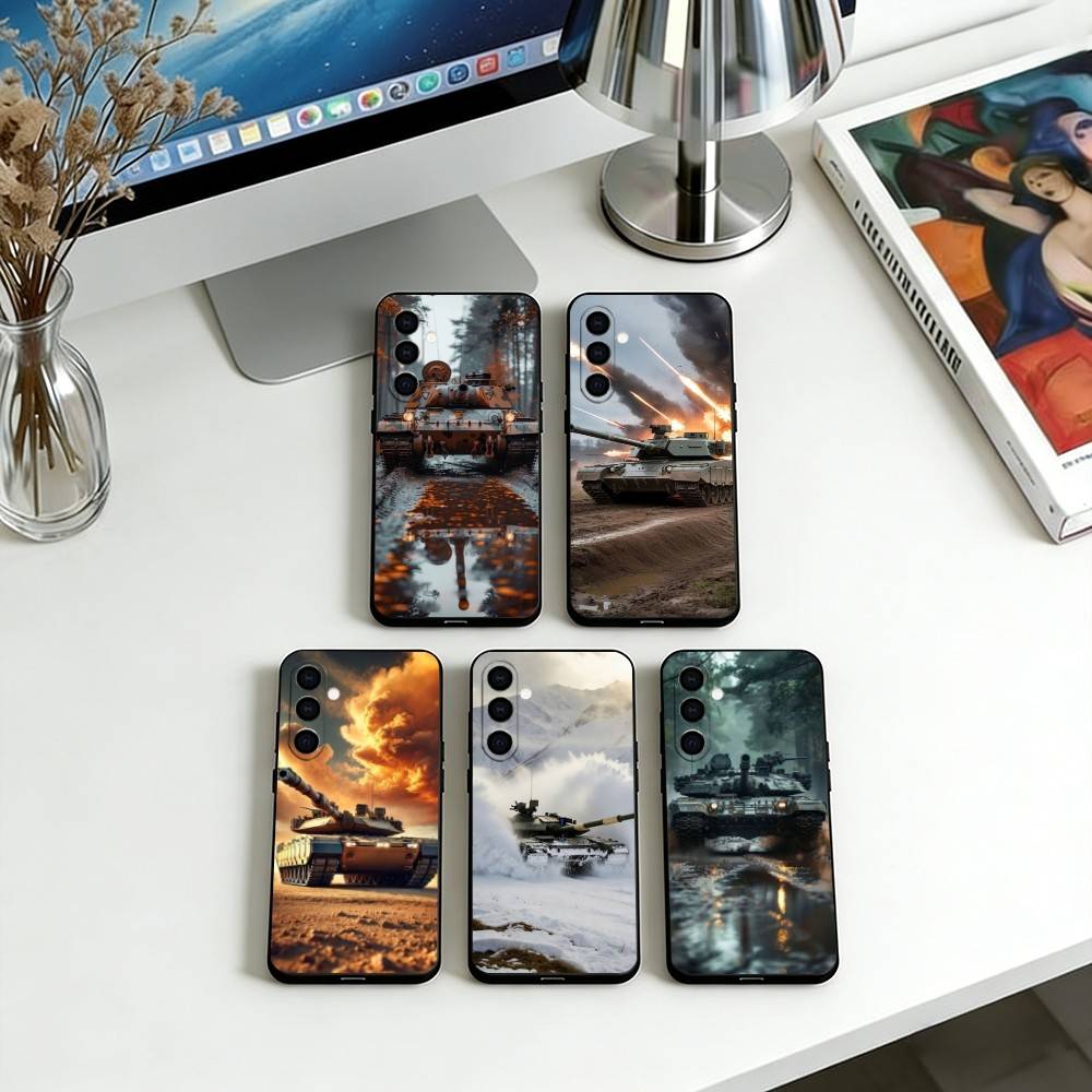 Чехол для телефона 'Тяжелый танк' для Samsung Galaxy A73, A72, A71, A70, A53, A52, A51, Другие Мягкий черный чехол