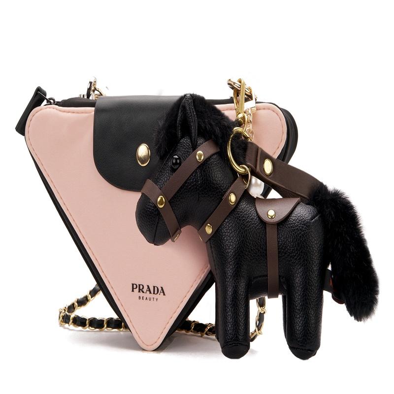 Prada Косметичка/туалетная сумка [Индивидуальная сумка] Кожаные пони-пельмешки, высококачественные, изысканные, элегантные, простые и универсальные, портативные пони-пельмешки
