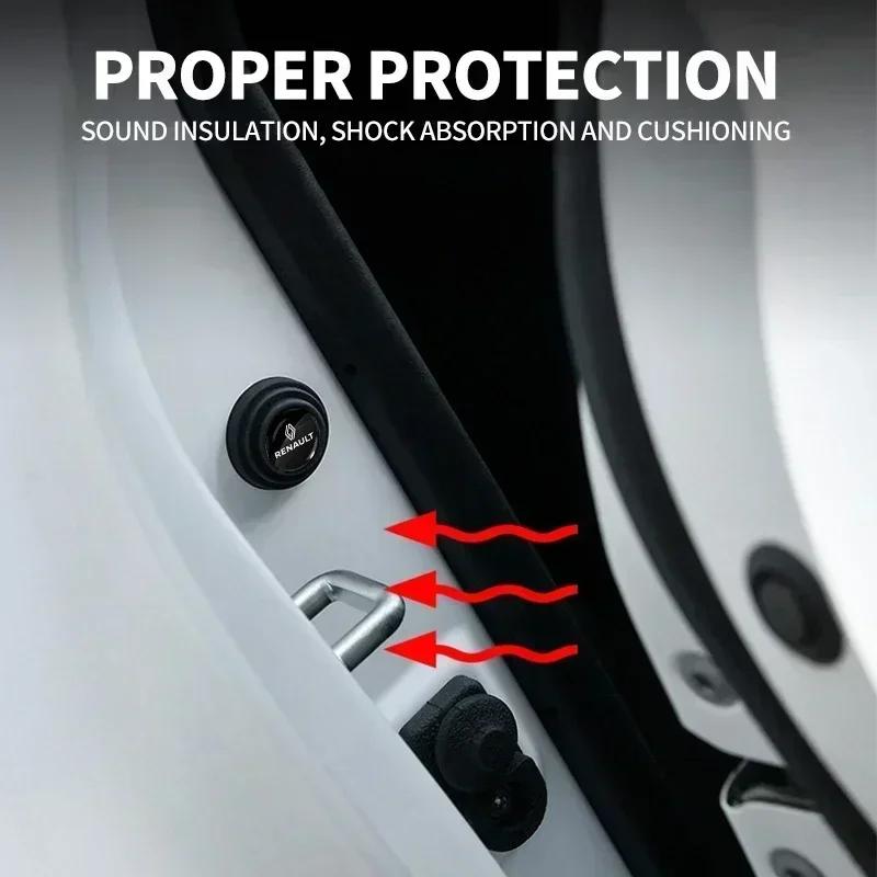 1/2/4pcs Car Door Shockproof Pad Anti-collision Silicone Sticker For Renault Megane 2 3 4 RS Grand Scenic Clio 4 Captur Duster R444