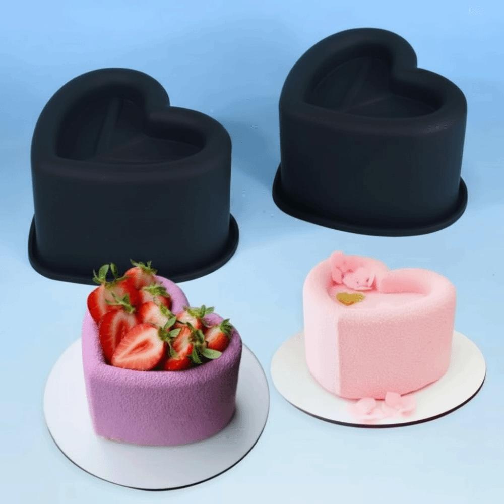 Concave Design Mousse Cake Mold Heart Shaped Baking Supplies Silicone Cake Mold  Wedding Party