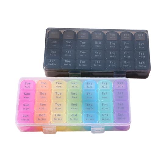 Органайзер для таблеток, пищевой, 28 отделений, большая вместимость, компактный дизайн, пыленепроницаемый контейнер, ежемесячный органайзер для таблеток