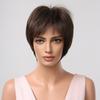 EASIHAIR Короткие синтетические парики для женщин, коричневые парики Боб, многослойный вьющийся парик из натуральных волос, высокотемпературное волокно, косплей