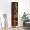 VidaXL Highboard Smoked Oak 34.5x34x180 Cm Engineered Wood 3198886