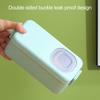 Leak-proof Bento Lunch Box with 3 Compartments Double Layer Buckle Closure Microwave Safe Stackable Salad Box for Kids Adults