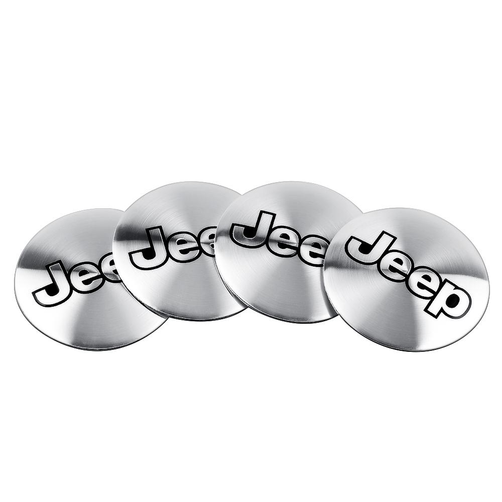 4pcs 56mm Auto Wheel Center Hub Caps Decal Cover Rim Sticker Badge Decoration For Jeep Renegade Grand Cherokee Wrangler Compass