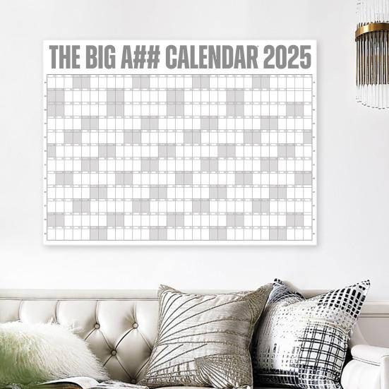 2025 Dry Erase Calendar Large Yearly Planner for Wall 47" X 35" Horizontal Layout Erasable Calendar for Classroom Office Home