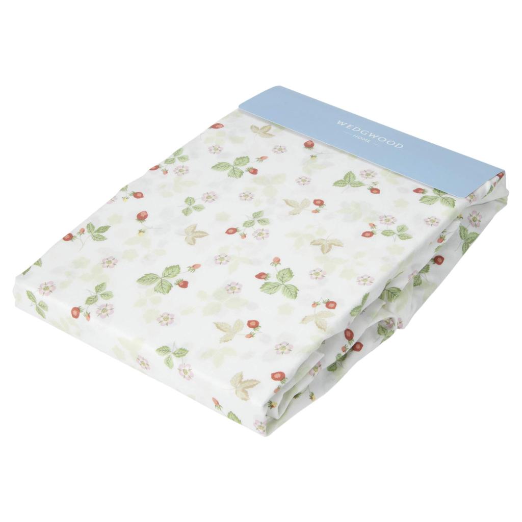 Nishikawa Box Wild Made In PK18700604W [Nishikawa] Sheet, Semi-Double, Wedgwood, Strawberry, 100% Cotton, Japan, White,