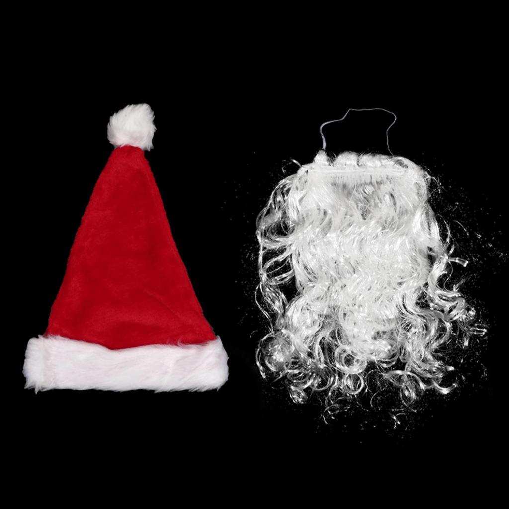 Борода Санта-Клауса Кудрявая Пушистая Костюм Взрослые/Дети Рождественское Выступление Санта Поддельные Белые Усы Руль для Косплей Вечеринки