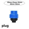 Plastic 3-Way Ball Valve 20/25/32/40/50mm Water Pipe Fittings PE Pipe Faucet Diverter  Garden
