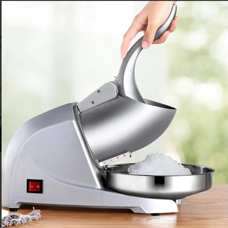 Ледодробилка Многофункциональная электрическая машина для производства снега и льда Ледорезка Мини-машина для производства льда 85 кг/ч Домашние и коммерческие ледодробилки