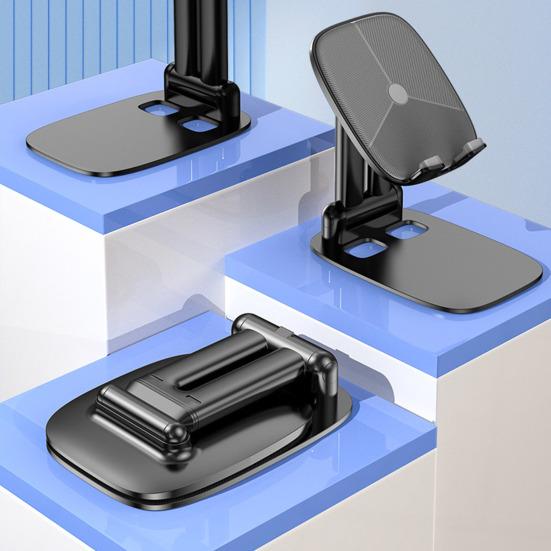 Складной металлический держатель для планшета на 360 градусов, вращение без помощи рук, стабильная поддержка, противоскользящий регулируемый телефон