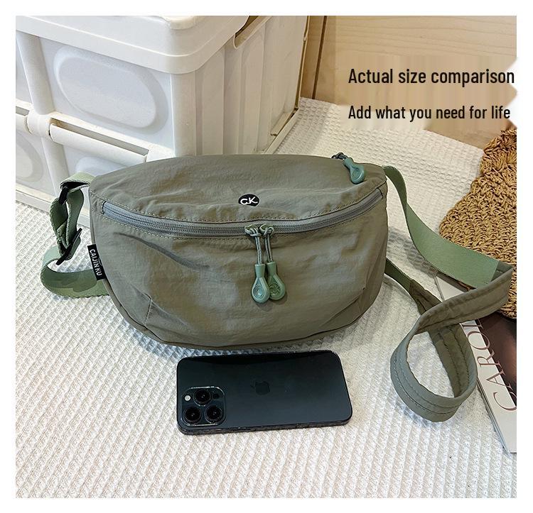 Сверхлегкая водонепроницаемая нейлоновая сумка кроссбоди - Женская большая вместимость, универсальная подмышечная сумка-седло