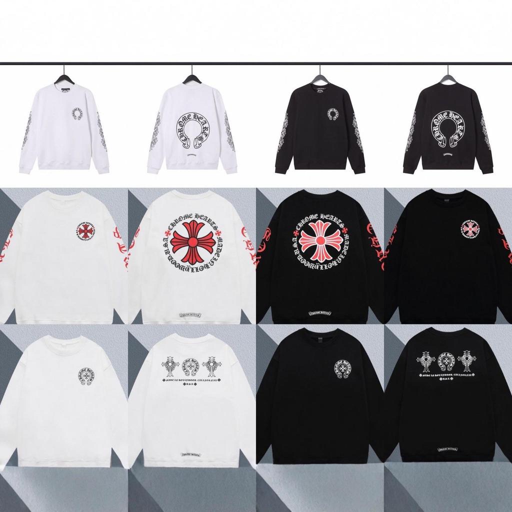 Новая коллекция худи Chrome Hearts с крестом, простые, классические, унисекс, с круглым вырезом