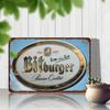 BeerBarProDecor Винтажная жестяная табличка Bit-Burger | Ретро металлический декор | Настенное искусство для гаража, клуба и спальни | Прочная жестяная поделка с