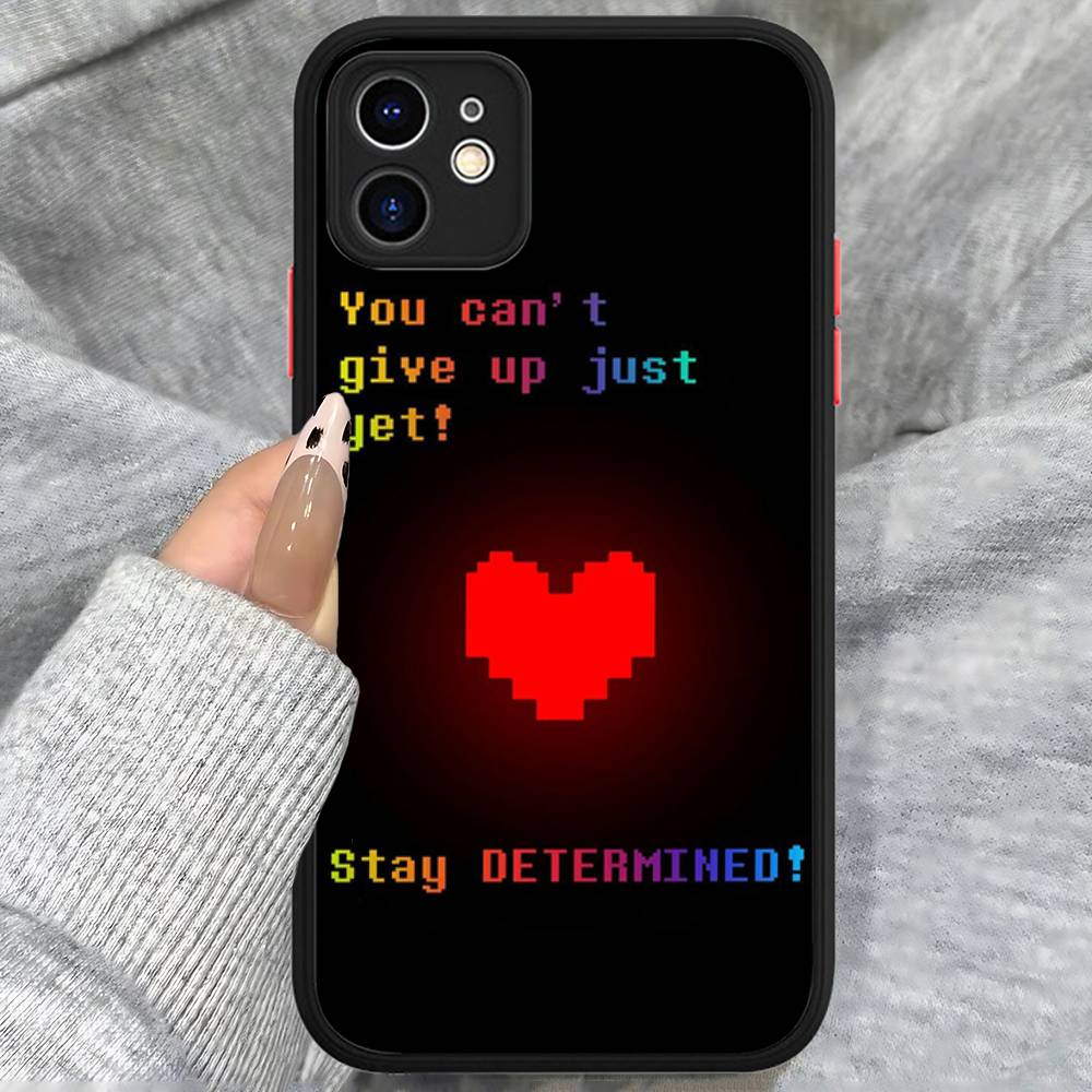 Силиконовый чехол для iPhone 16 15 14 13 12 11 Pro Max Plus X XS MAX с рисунком из игры Undertale, противоударный, матовый