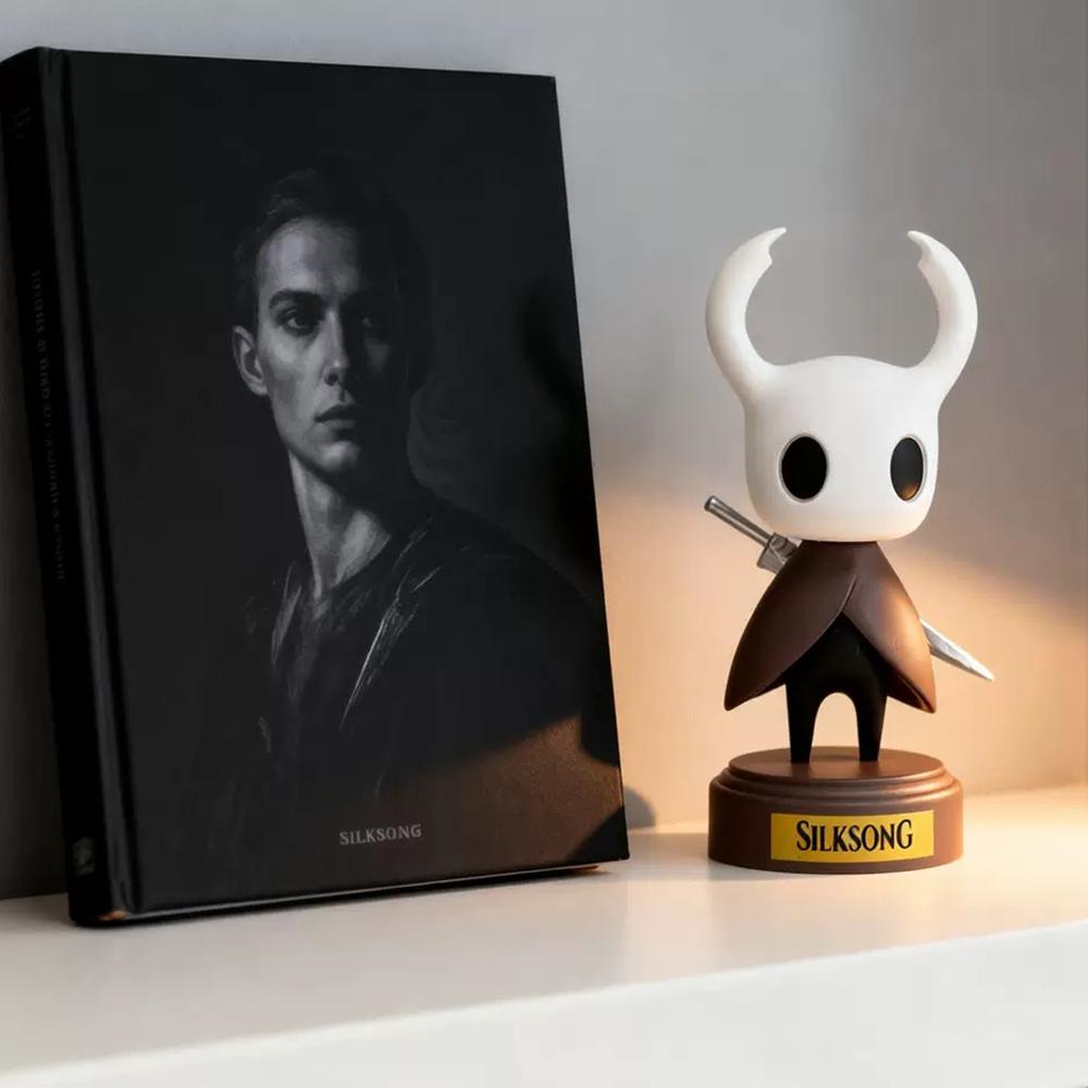 12 см Фигурка Рыцаря Hollow Knight Аниме Игра Милый Q-версия Модель Игрушки Коллекция Подарков Настольное Украшение Орнаменты ПВХ