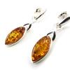 Les Trésors De Lily [J0039] - Silver Earrings 'Inspiration' Amber Silver (rhodium-plated) - 30x8 Mm