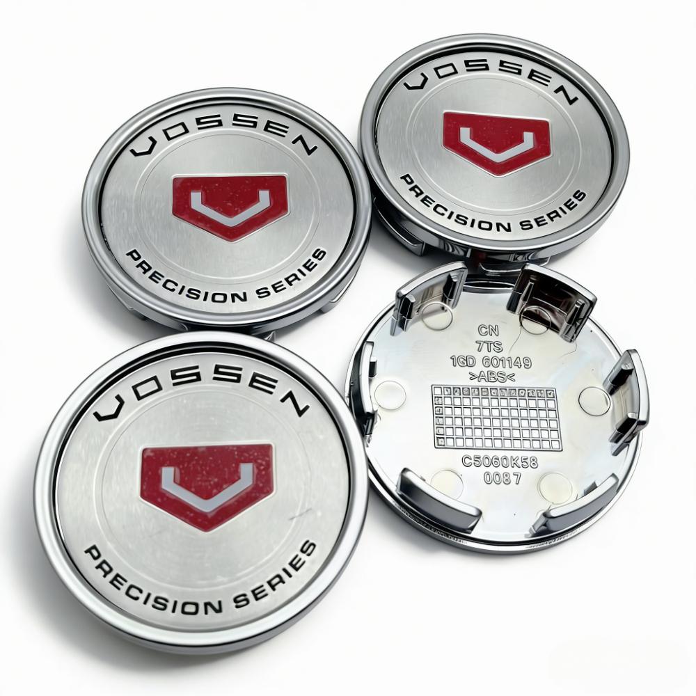 4pcs VOSSEN Logo Emblem Car Wheel Center Caps O.D 58MM Clips 53MM Wheels Hub Cap Rim Hubcaps Dust Cover Replace Car Accessories