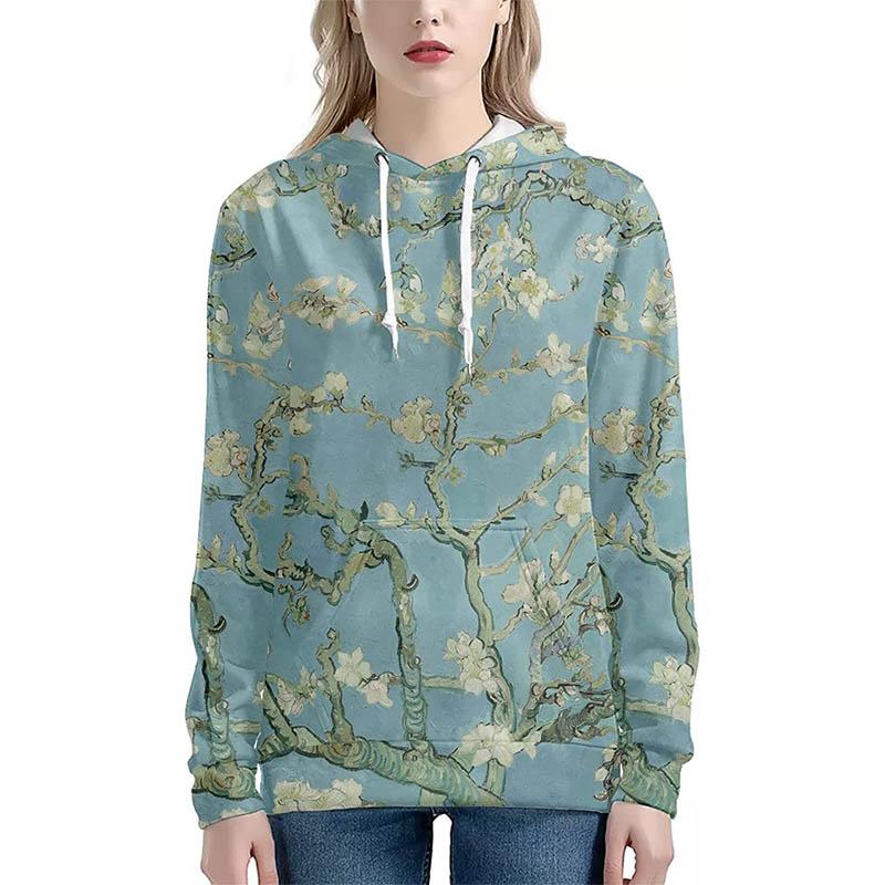 Толстовки с масляной живописью Ван Гога, женская модная уличная одежда с 3D принтом, пуловеры больших размеров Y2k
