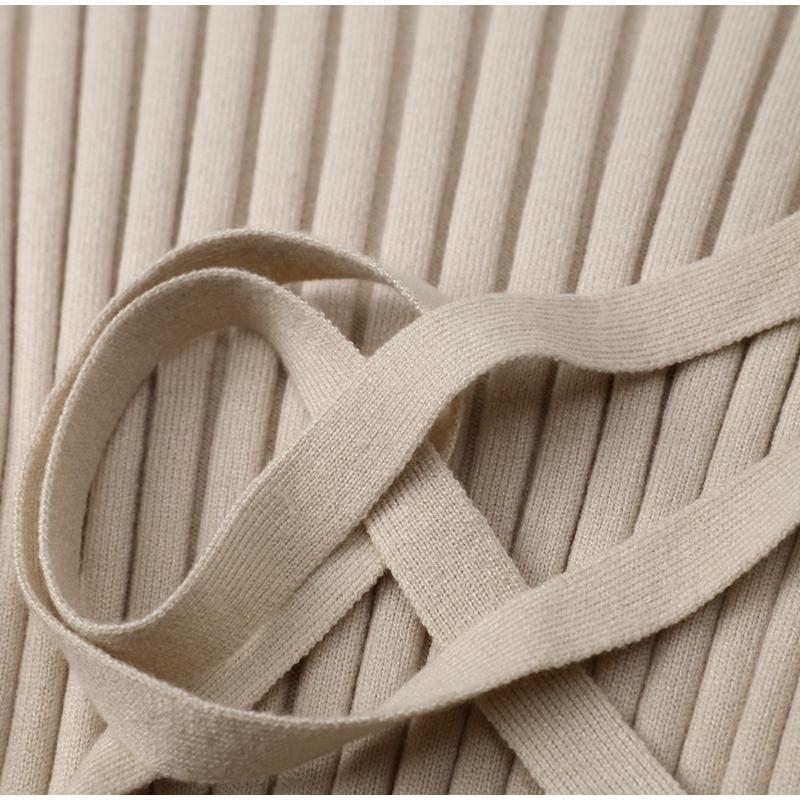 Сплошное цветное вязаное платье с круглым вырезом и длинными рукавами, женское плиссированное тонкое белое длинное платье, женская офисная уличная одежда, Vestido