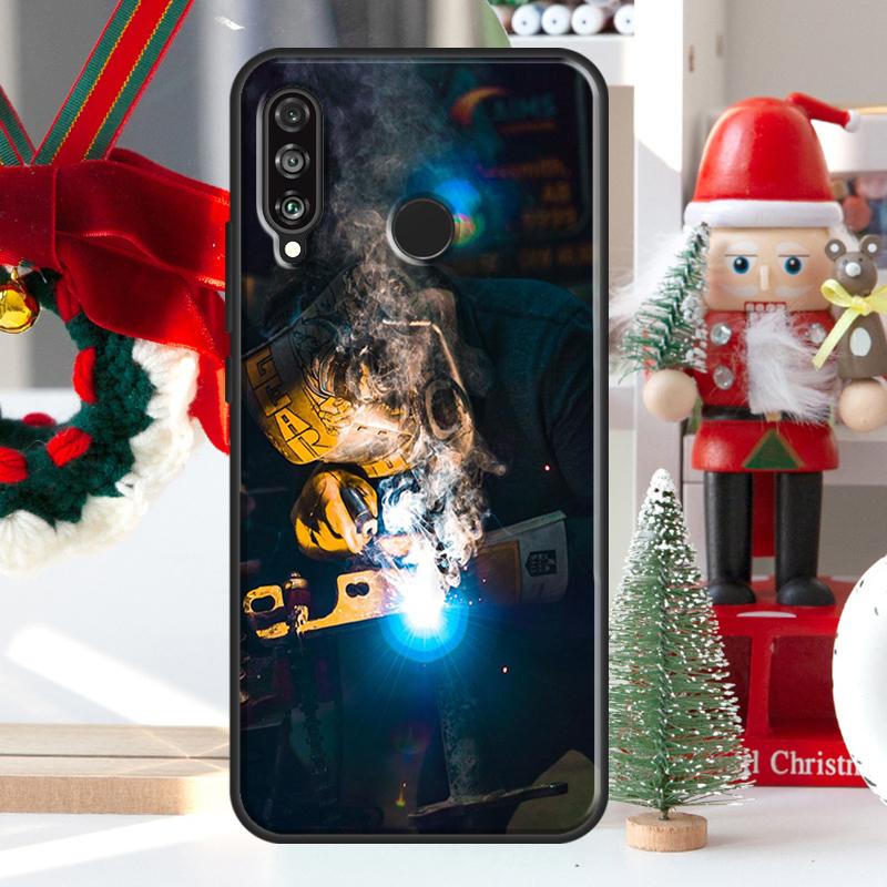 Welder Welding Hot Metal Worker For Huawei Nova 12i 11i 8i 12s Y73 Y72 Y61 Y91 Y90 Y70 Y60 9 10 SE P60 Pro P30 P40 Lite Case