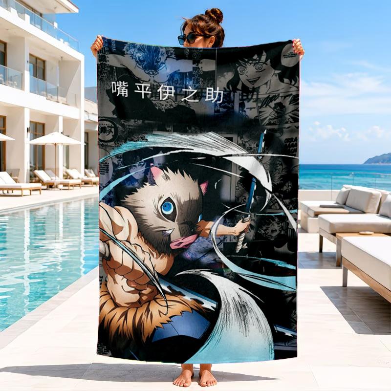 Anime Slayer Adventure Beach Towel, Microfiber Beach Towel, Perfect For Pool, Beach, Travel, Home Decor Beach Party Fan gifts