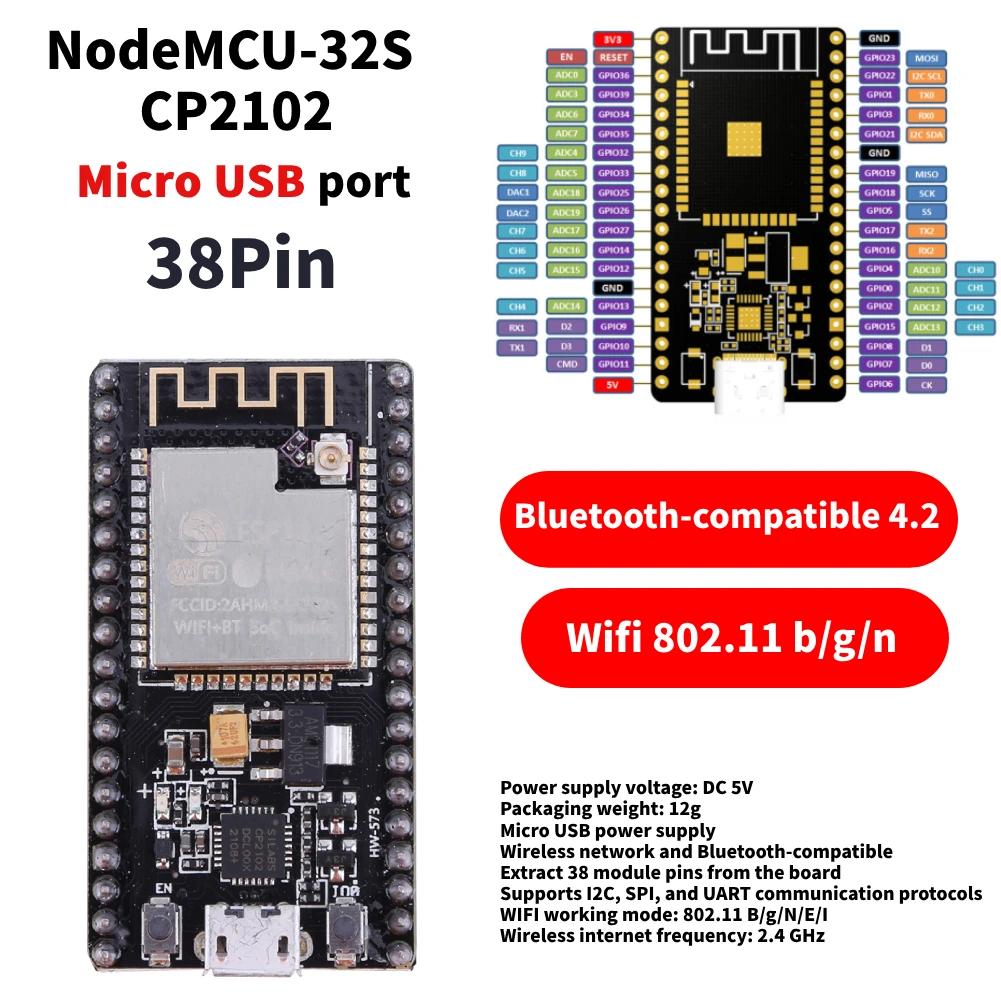 Плата разработки ESP32 WiFi+Bluetooth Совместимая Сверхнизкое энергопотребление Двухъядерный TYPE-C Модуль разработки ESP-32