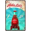 Nuka Cola Drink Posters Game Metal Sign Retro Tin Sign Plaque Metal Vintage Wall Decor for Bar Pub Club Man Cave Decoration