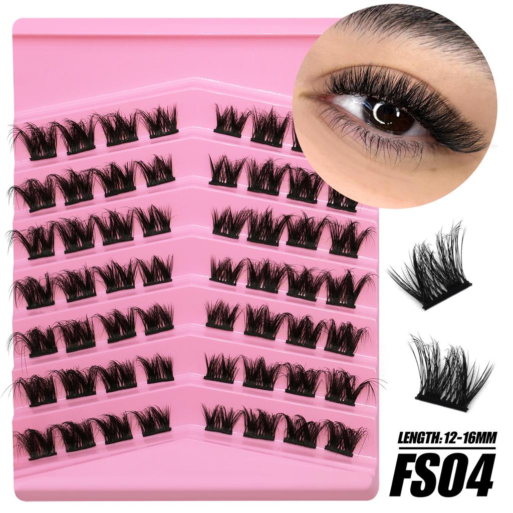 Кластеры ресниц DIY Наращивание ресниц Индивидуальные кластеры ресниц Натуральный длинный объем Смешанный лоток Набор кластеров ресниц